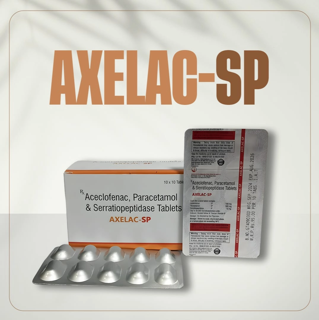 AXELAC-SP (Aceclofenac + Paracetamol + Serratiopeptidase)